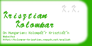 krisztian kolompar business card